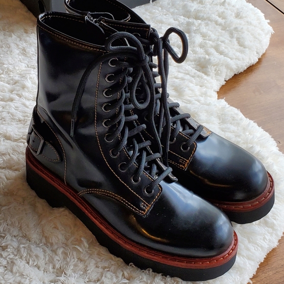 Coach Moto Hiker Combat Boot 